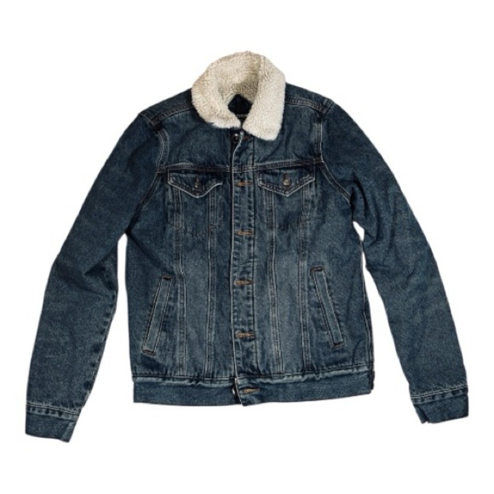 Hot Topic Sherpa Jean Jacket Size XS Gorpcore Casual blokecore retro boho